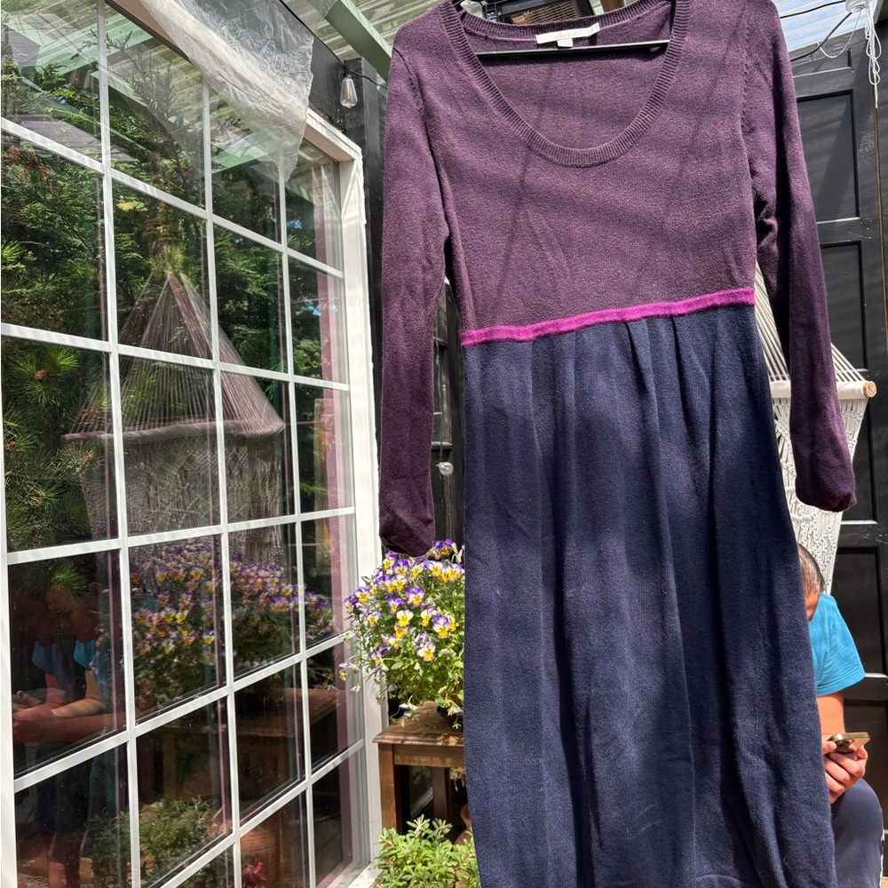 Boden Purple and Navy Kids Casual Dress